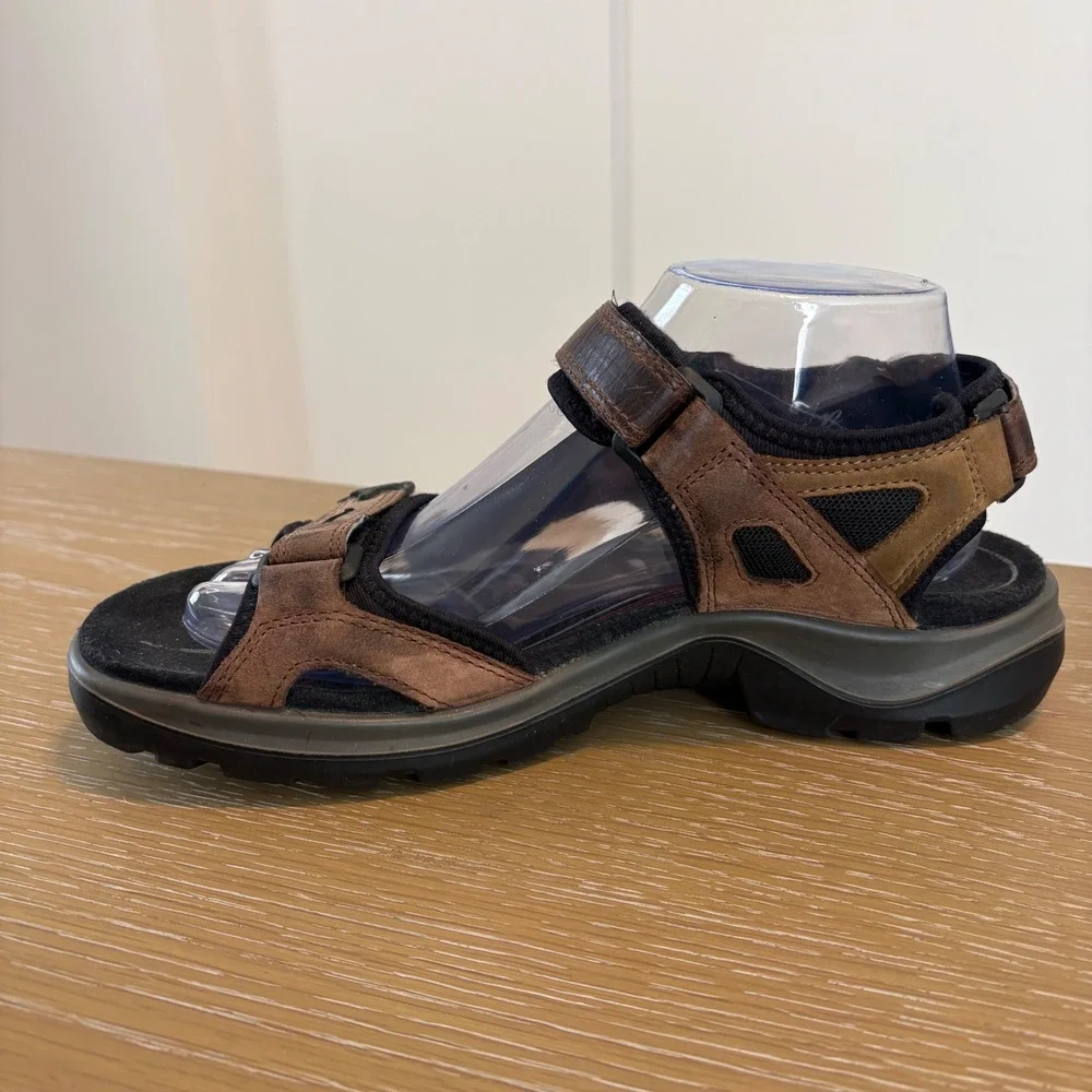 ECCO‎ Yucatan Womens Offroad Sandals Brown Nubuck Leather Hiking Size US 9.5 40